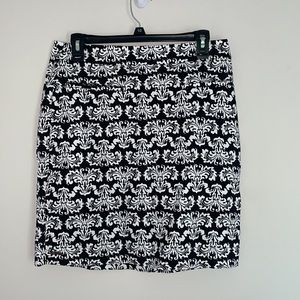 💜 Black & White Batik Pencil Skirt